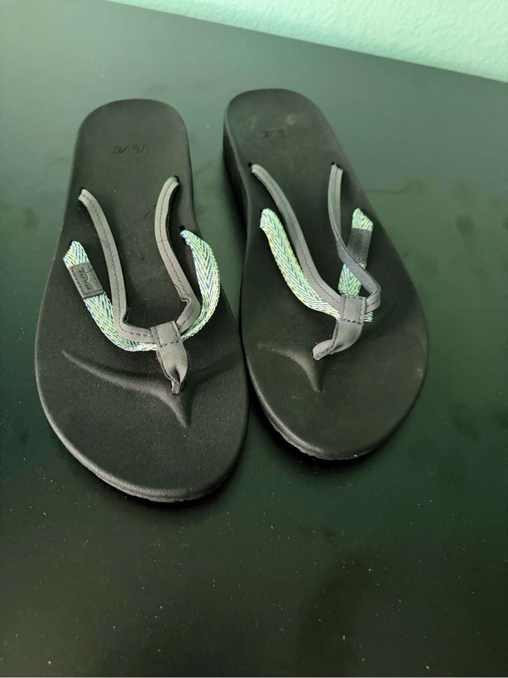 Reef Women's Blue Sandals with Mint Braided Straps